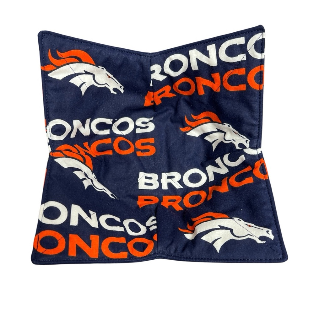 Denver Broncos Hand Crafted Bowl Cozy Reversible NFL Bowl Holder Microwave Safe